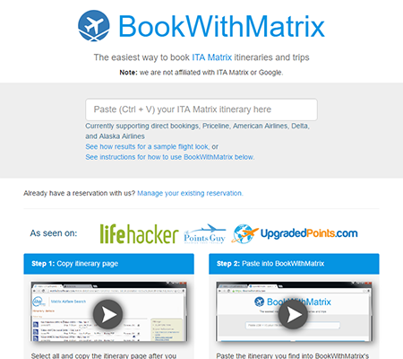 BookWithMatrix screenshot